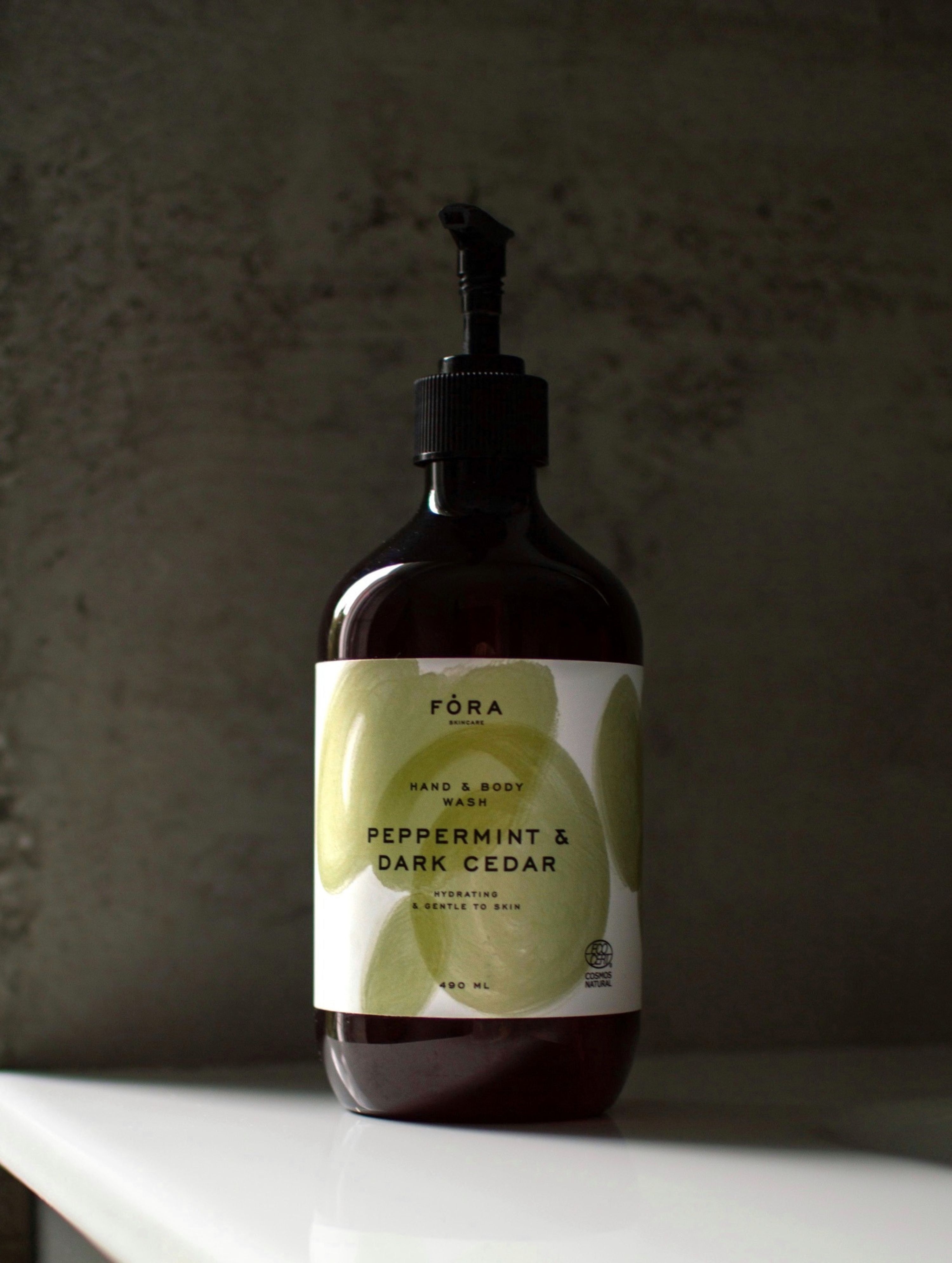 Hand & Body Wash, Peppermint & Dark Cedar