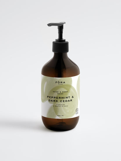 Hand & Body Wash, Peppermint & Dark Cedar